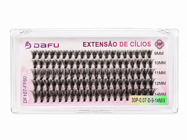 CARTELA DE CÍLIOS TUFINHO DAFU 30P- 0.07-D 9-14MIX