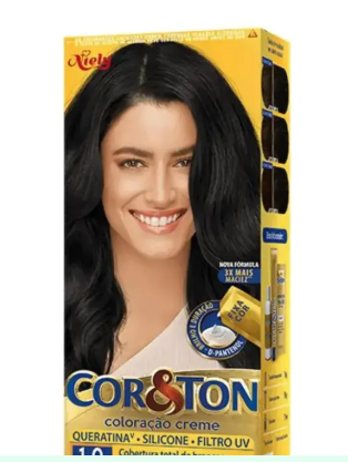 COLORAÇÃO COR E TON 1.0 PRETO AZULADO