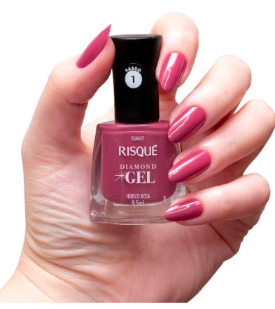 ESMALTE RISQUE EFEITO GEL HIBISCO ROSA 9,5ml