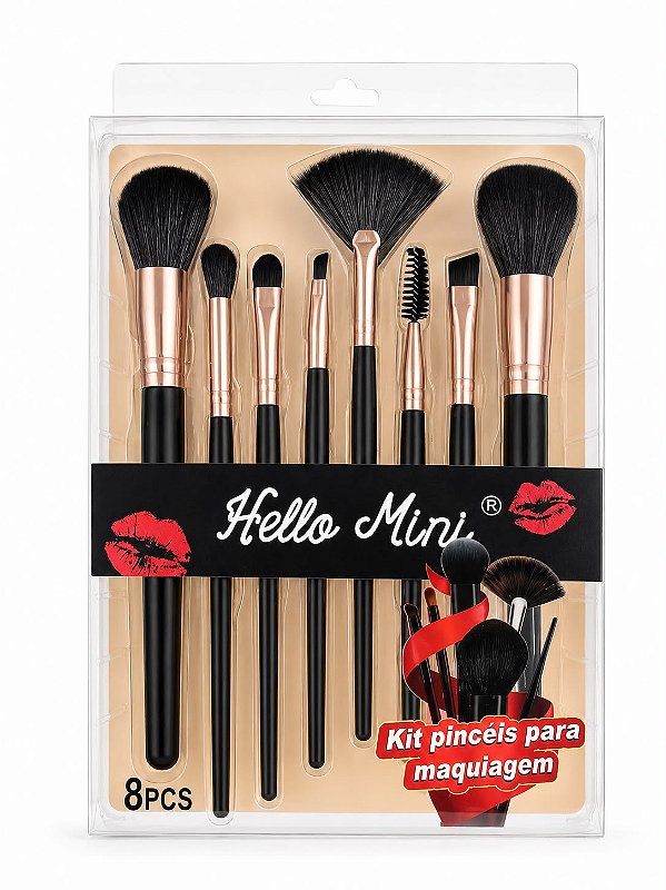 KIT DE PINCEIS HELLO MINI 8 PCS