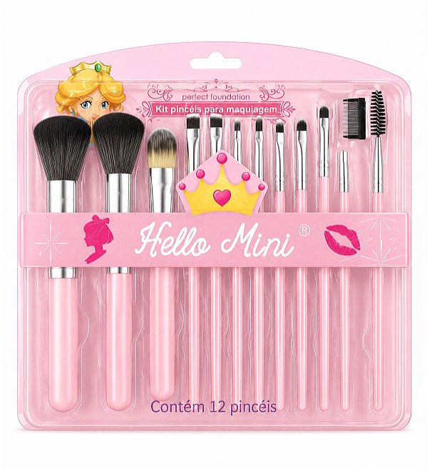 KIT DE PINCEIS HELLO MINI 12 PÇS