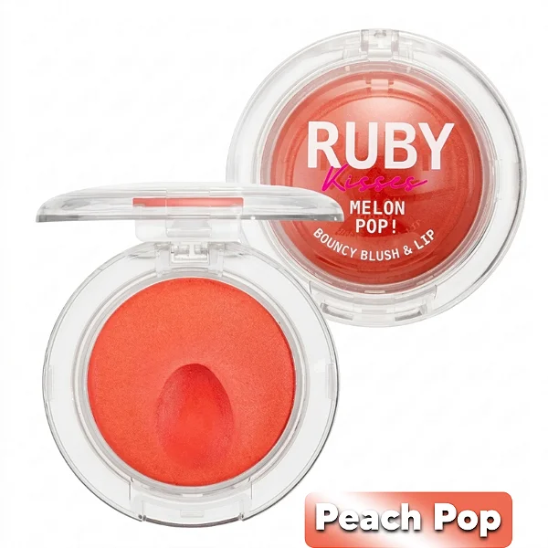 Blush Peach Pop Ruby Kisses