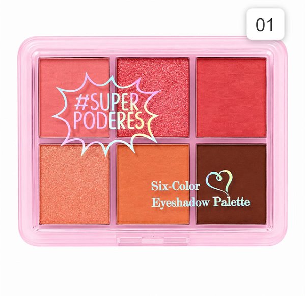 PALETA DE SOMBRAS SUPER PODERES 6 CORES