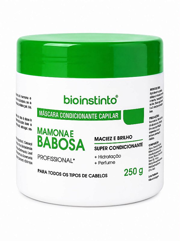 MÁSCARA BIOINSTINTO MAMONA E BABOSA 250g