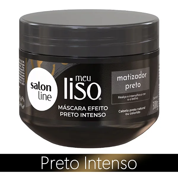 Máscara Matizadora Meu Liso Salon Line 300g Preto