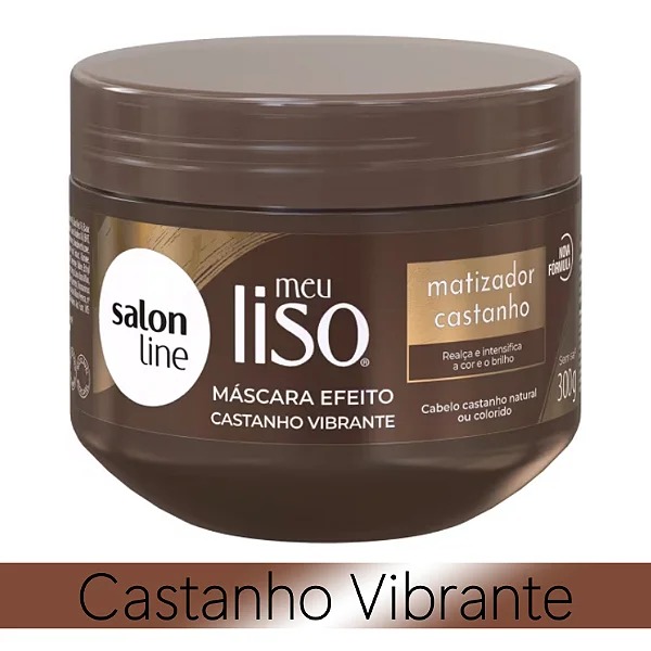 Máscara Matizadora Meu Liso Salon Line 300g Castanho