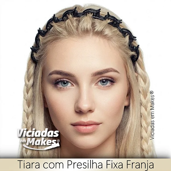 Tiara com Presilha Fixa Franja