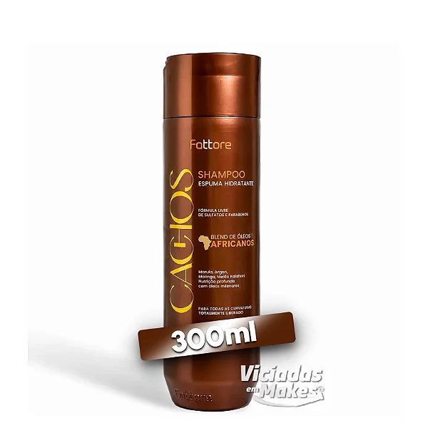 Shampoo Cachos Óleos Africanos Fattore 300ml