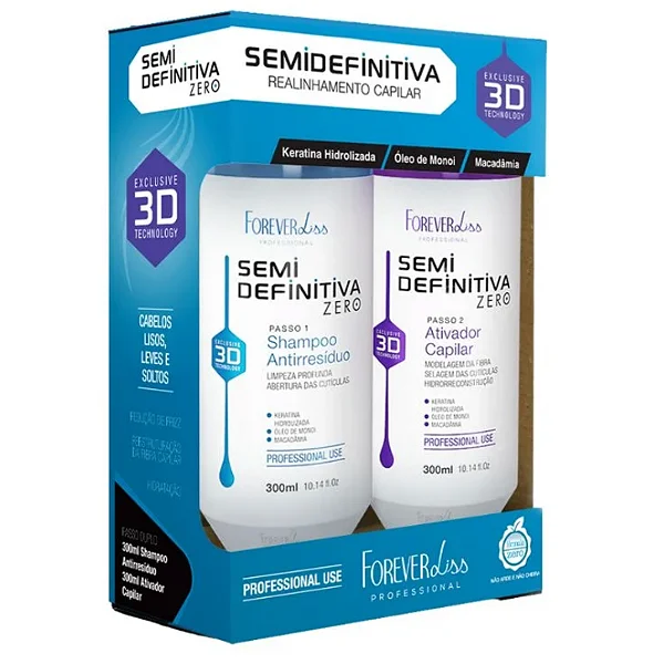 Kit Progressiva Semi Definitiva S/formol Forever Liss Kit 300ml