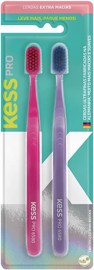 Pack 2 Escovas Dental Kess Pro Cod 2105