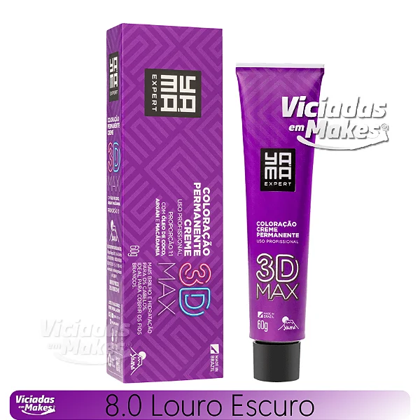 Coloração Permanente 8.0 Louro Escuro Yamá