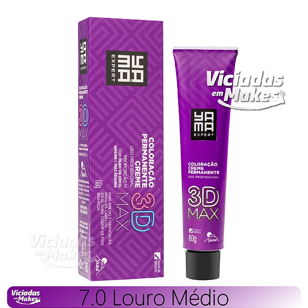 Coloração Permanente 7.0 Louro Médio Yamá
