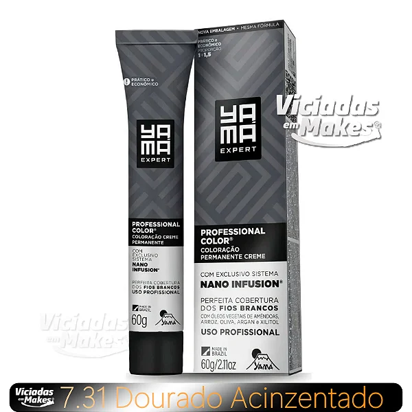 Coloração Nano Fusion 7.31 Dourado Acinzentado Yamá