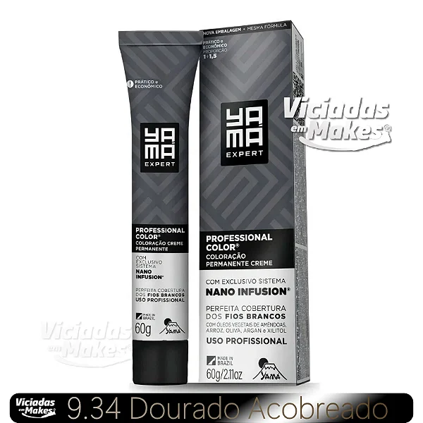 Coloração Nano Fusion 9.34 Dourado Acobreado Yamá