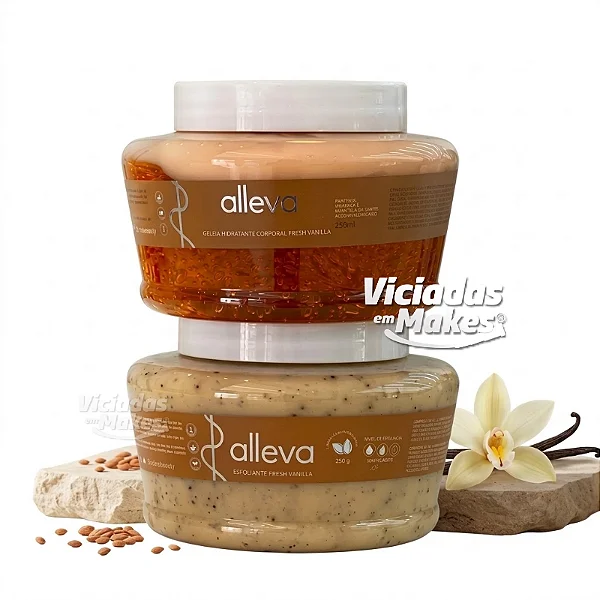 Combo Alleva Fresh Vanilla Geleia 250ml + Esfoliante 250g