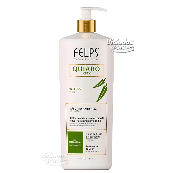 Máscara Anti Frizz Quiabo XBTX Felps 1lt