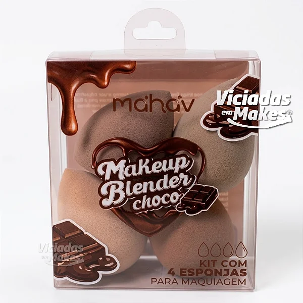 Kit Blender Choco com 4 Esponjas Mahav