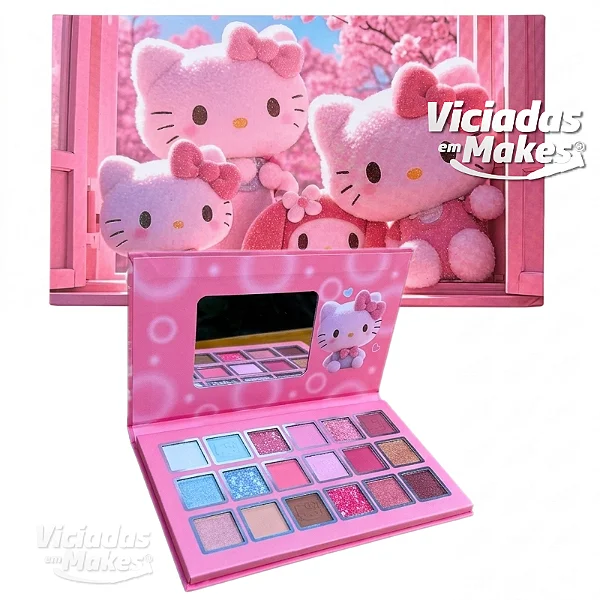 Paleta Sombras 18 Cores Hello Kitty 1832