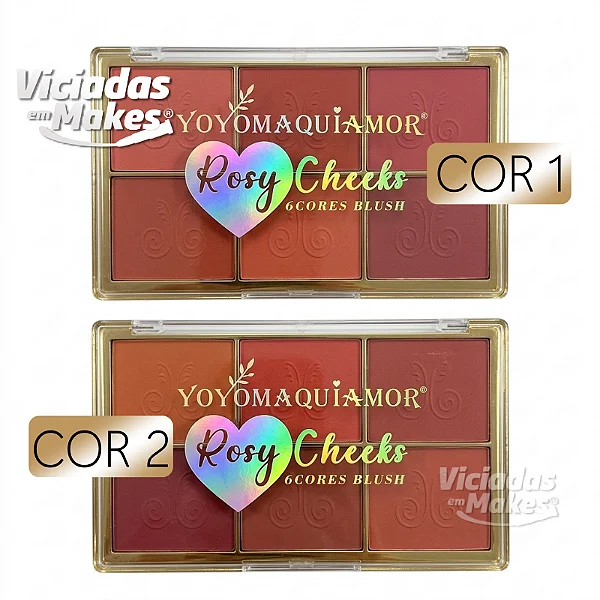 Paleta Blush Rosy Cheeks 6 Cores BX015 Yoyo Maquiamor