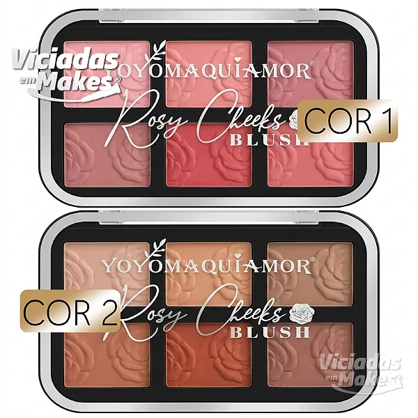Paleta Blush Rosy Cheeks 6 Cores YYH-31 Yoyo Maquiamor