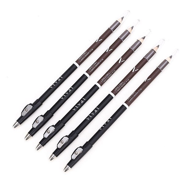 LÁPIS DE OLHO 2 EM 1 PRETO E MARROM VIVAI