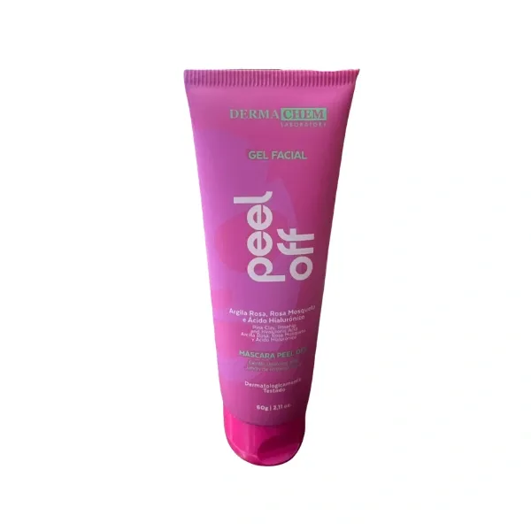 GEL FACIAL PEEL OFF ROSA MOSQUETA E ARGILA ROSA DERMA CHEM 60g