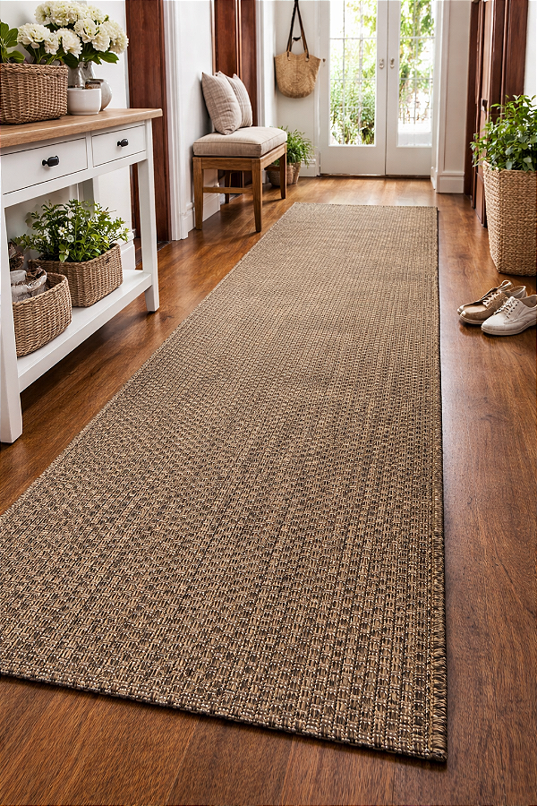 Passadeira Trilho Sisal Sintético Buzios Maresia Marrom- (Fazemos o comprimento sob medida)