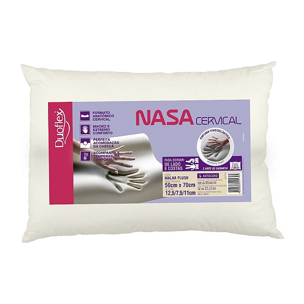 Travesseiro Duoflex Nasa Cervical 50x70 cm