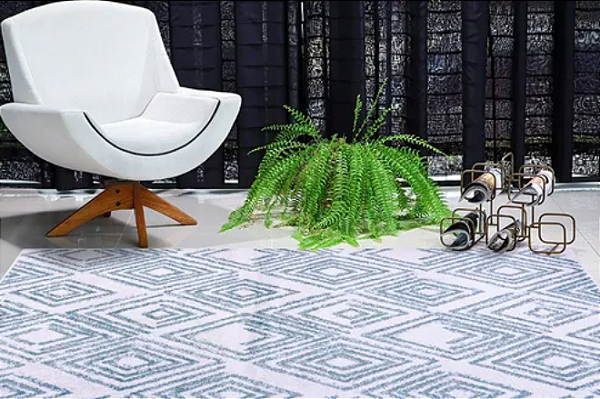 Tapete Classic Angra Gelo/Azul 28 2,00 x 3,00- J. Serrano