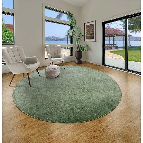 Tapete Redondo Relex N Oliva 1,90 m- Tapetes São Carlos