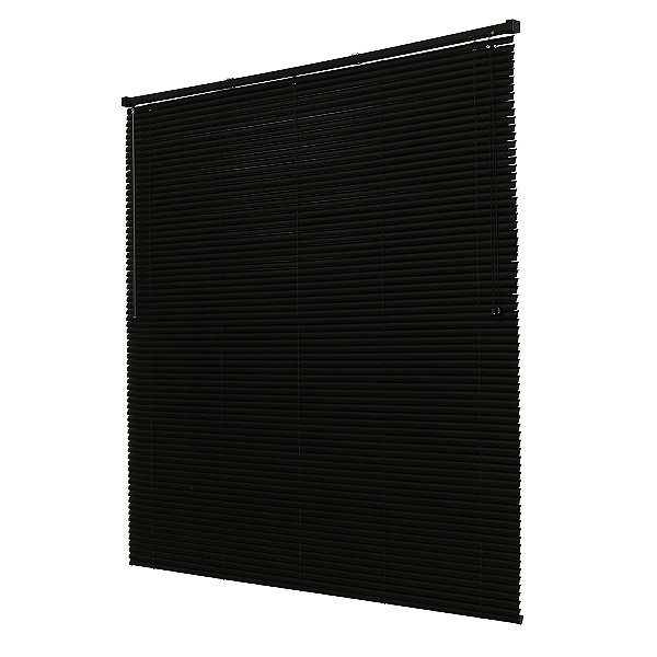 Persiana Horizontal PVC OFF 25 mm 0,80 x 1,30 m Preto - Evolux