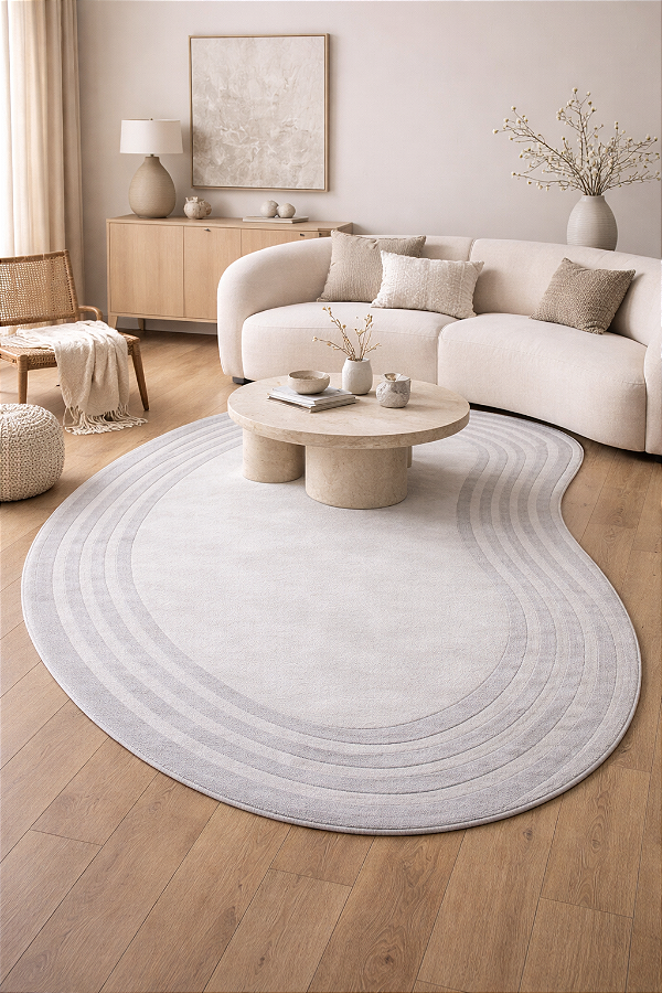 Tapete Orgânico Turco Dali Prata- Tapetes Via Star