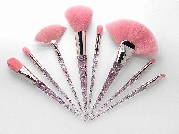 Real Love Kit 8 pincéis para Maquiagem Luxury Glitter