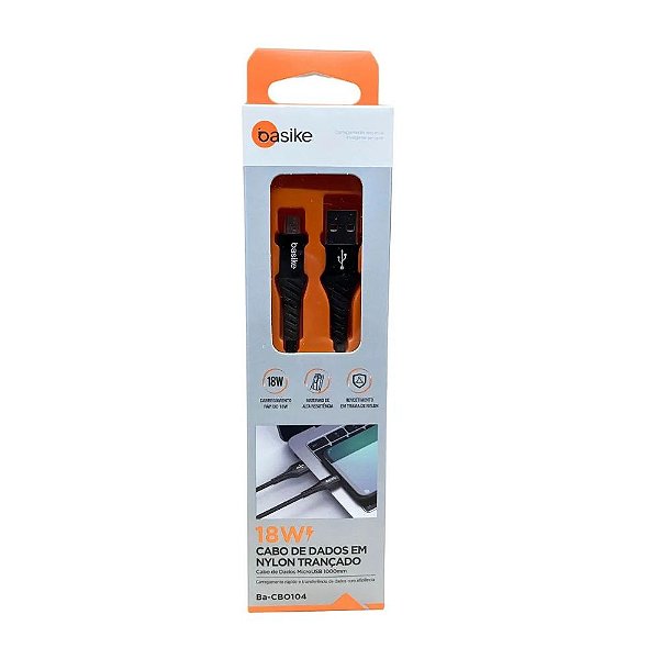 Cabo Basike - USB - V8 - 18W - 1 Metro - BA-CBO104