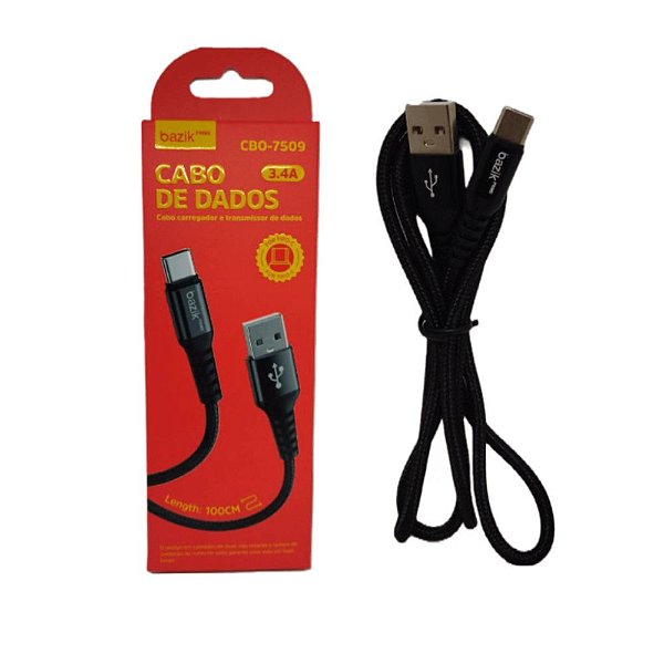 Cabo Basike - USB TYPE C - 3.4A - 1 Metro - CBO-7509