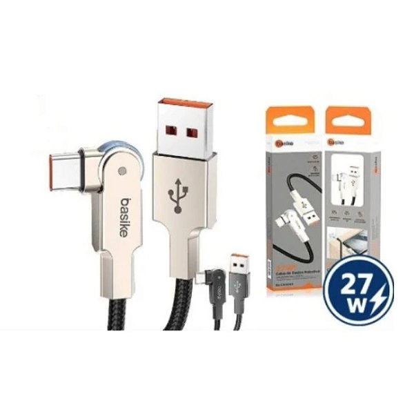 Cabo Basike Rotativo - USB TYPE C - 27W - 1 Metro - BA-CBO099