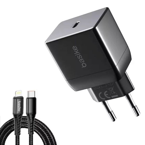 Carregador Celular 20W 1 USB Quick Charge Com Cabo IOS BA-CAR068