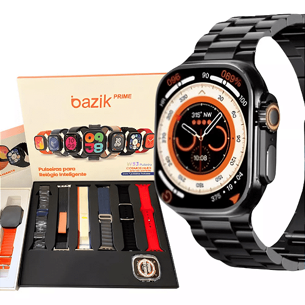 Smartwatch W53 Pro Max Relógio De Pulso Digital Acompanha 7 pulseiras