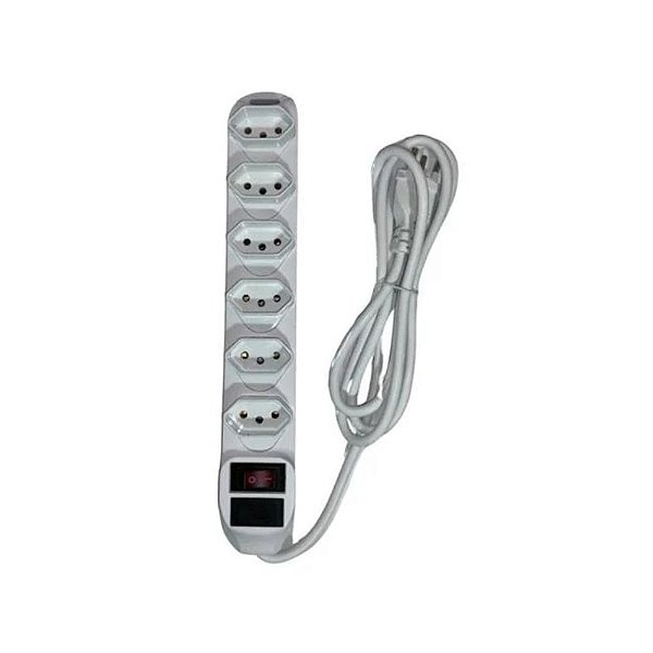 Extensão Basike - 6 Tomadas 1.5 Metros - SL-7636