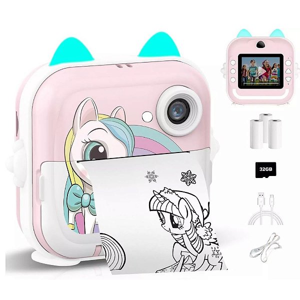 Camera Impressão Instantânea Tela Digital Hd Filma Com Jogos CAM-12950
