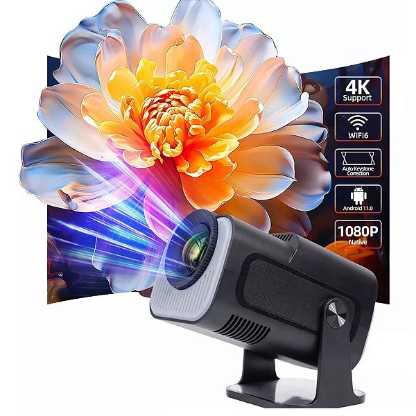 Projetor Portátil 4k Smart Tv Bluetooth Wifi Android 12000lm 127/220v