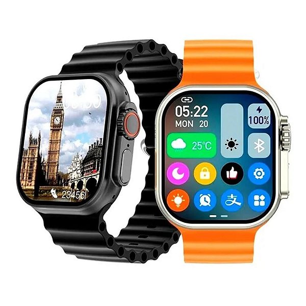 Smartwatch W69 Pro Max Relógio De Pulso Digital Acompanha 7 Pulseiras