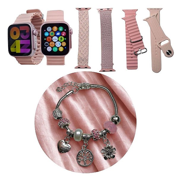 Smartwatch W75 Pro XX Relógio De Pulso Digital Acompanha 4 Pulseiras E Bracelete