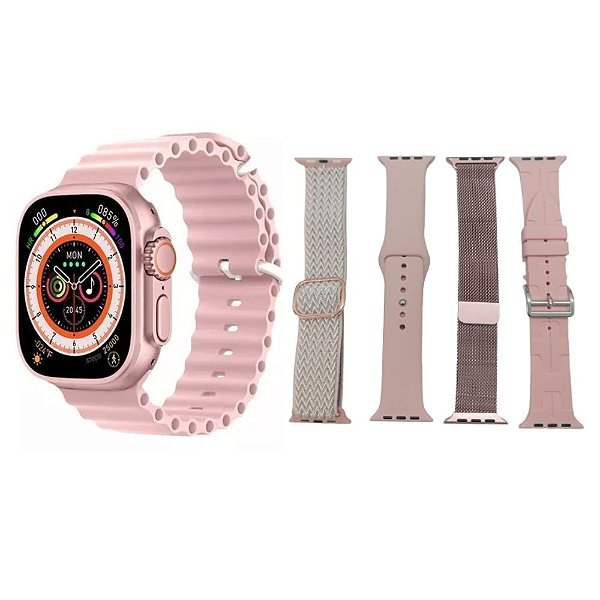 Smartwatch W87 Pro Max Relógio De Pulso Digital Acompanha 4 Pulseiras
