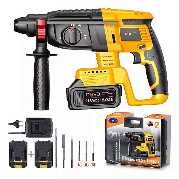 Furadeira Martelete 10 Pçs 21v 2000mah SCR-12908
