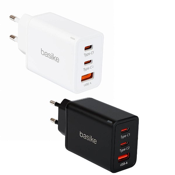 Carregador Turbo 2 Tipo C e 1 USB 65W Só Base BA-CAR049