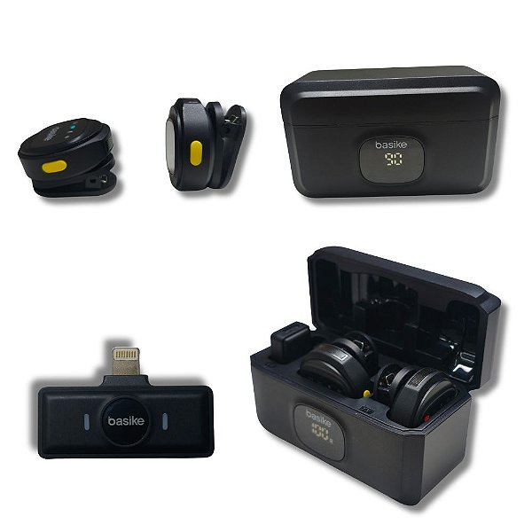 Microfone De Lapela Mini 2 in 1 Profissional Compatível Com IOS Ba-MIC0006-CC
