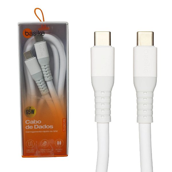 Cabo Basike - USB-C Para TYPE C - 65W - 1 Metro - BA-CBO112
