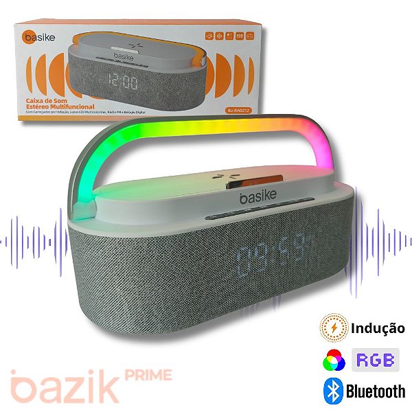 Caixa De Som Bluetooth Portátil Multifuncional Basike BA-RAD212 - 15W 1200mAh