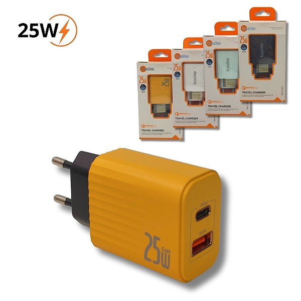 Carregador Celular 25W 2 Saidas Quick Charge Só Base CAR-3164F